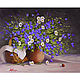 Oil painting bells 'Silence of the meadow chimes', Pictures, Belorechensk,  Фото №1