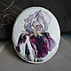  " Portrait de Fleur". Брошь-булавка. EmbroideryART (vasilevamaria). Ярмарка Мастеров.  Фото №5