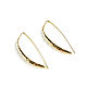 Wand earrings 'Inspiration' gold broach earrings long. Thread earring. Irina Moro. My Livemaster. Фото №6