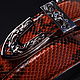 Order Python leather belt, width 3,3 cm IMP3115O. CrocShop. Livemaster. . Straps Фото №3