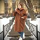 Пальто дизайнерское из рыжего и красного мохера. Пальто. Lera Samaryanova (moda-xxl-ru). Интернет-магазин Ярмарка Мастеров.  Фото №2