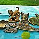 Винтаж: Старинная скульптура тарелочка карандашица Chien бронза Франция. Скульптуры винтажные. Антиквариат и винтаж из Франции. Ярмарка Мастеров.  Фото №6