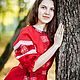 Красное платье с понёвой. Народные костюмы. Дарья Белогорова. Ярмарка Мастеров.  Фото №6