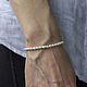 White pearl and silver bracelet, Bead bracelet, Krasnoyarsk,  Фото №1