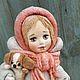 Со щеночком. Ватная игрушка. Елочные игрушки. ksanadolls-Ватные игрушки(Оксана). Интернет-магазин Ярмарка Мастеров.  Фото №2