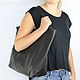 Shopper Bag Leather Black T-shirt Bag Bag String Bag Large. Classic Bag. BagsByKaterinaKlestova (kklestova). Online shopping on My Livemaster.  Фото №2