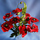 Букет из 9 красных маков с папоротником, Цветы, Сарапул,  Фото №1