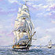 Oil painting of a sailboat on canvas | Seascape | Sailboat. Pictures. pirogov-maxim. Online shopping on My Livemaster.  Фото №2