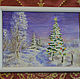 Order Picture miniature Christmas tree, 20h15, oil, with frame. Valeria. Livemaster. . Pictures Фото №3