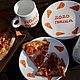 Plate DODO PIZZA Plates with your company's logo to order. Plates. DASHA LEPIT | Ceramic tableware (dashalepit). My Livemaster. Фото №6