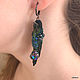 Earrings-bird 'the Emerald Hummingbird'. Miniature birds. Earrings. Coffeelena. My Livemaster. Фото №6
