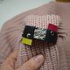Заказать Кожаный браслет женский "Чёрный с квадратом и вставками". Lucky Bracelets | Кожаные браслеты. Ярмарка Мастеров. . Браслет-манжета Фото №3