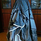 Длинная асимметричная юбка бохо "Крестьянка"