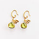 Pendientes chapado en oro rosa de cristal. Earrings. Linda (LKdesign). Online shopping on My Livemaster.  Фото №2