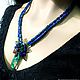 Necklace with lapis lazuli and variscite. Necklace. Magical Beauty Gems. Online shopping on My Livemaster.  Фото №2