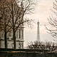 Paris photo of the painting with the Eiffel tower, cityscape for interior design in pastel colours. ` Paris. Spring is coming” format 4:5 © Alenaandreev. More photos pictures on request
