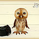 Needle felted toy owl Pilot. Felted Toy. Yuliya Steklyannikova (julias14). Ярмарка Мастеров.  Фото №5