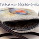Сумка "Small bag with a pretty  bird" (gray). Классическая сумка. Татьяна Нестеренко (Netanya). Ярмарка Мастеров.  Фото №5