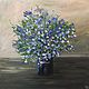 Author's oil painting, still life with flowers ' forget-me-Nots», Pictures, Novosibirsk,  Фото №1