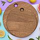 Set of 2 round cutting boards, color ' walnut'. Cutting Boards. derevyannaya-masterskaya-yasen (yasen-wood). Online shopping on My Livemaster.  Фото №2
