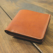 Сумки и аксессуары handmade. Livemaster - original item Copy of Bifold brown leather wallet. Handmade.