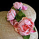 Straw hat ' Pink roses'. Hats1. Novozhilova Hats. My Livemaster. Фото №5