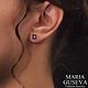 Серьги пусеты с аметистом серебро 925 пробы. Серьги-пусеты. MARIA GUSEVA Fashion Jewelry. Ярмарка Мастеров.  Фото №5