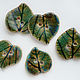 Ceramic buttons 'Leaves'(3). Buttons. TinaRita. Online shopping on My Livemaster.  Фото №2