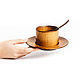 Coffee steam Cedar (Mug saucer spoon) from the Siberian Cedar #NC18. Mugs and cups. ART OF SIBERIA. Online shopping on My Livemaster.  Фото №2