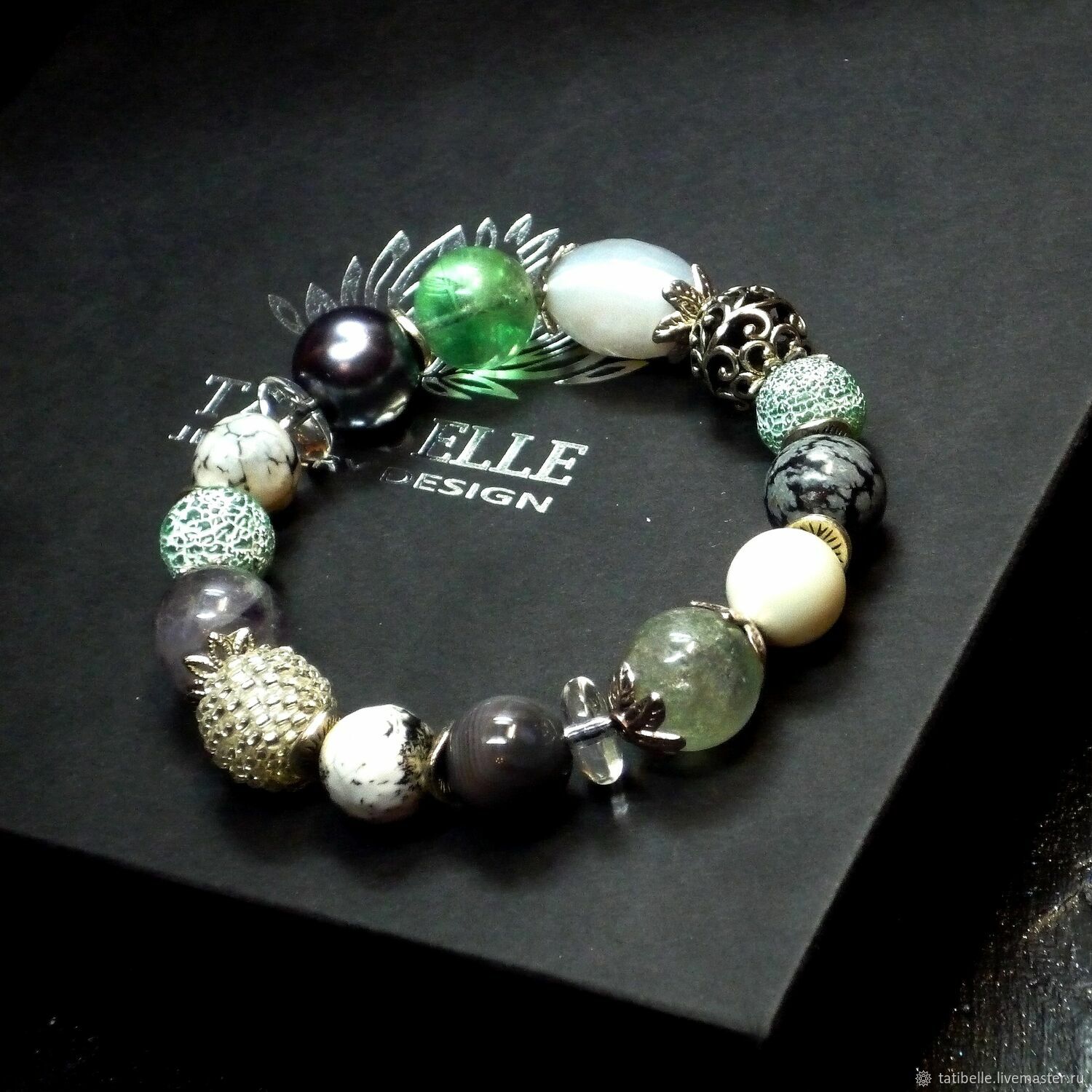 Agate bracelet 'Summer Coolness', Bead bracelet, Moscow,  Фото №1