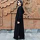 black long knitted raincoat with hood, Cardigans, Yerevan,  Фото №1