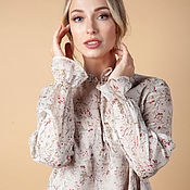 Одежда handmade. Livemaster - original item SCARLETT blouse with cotton lining. Handmade.