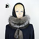 Fur removable snood collar made of silver fox fur. Collars. Mishan (mishan). Online shopping on My Livemaster.  Фото №2