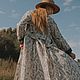 Заказать Кафтан льняной, "Портреты трав", пыльник льняной. Filiх - Лен Хлопок Лес. Ярмарка Мастеров. . Плащи Фото №3