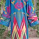 Uzbek robe made of suzane and ikat. Boho coat, caftan. S044. Robes. businka34. Online shopping on My Livemaster.  Фото №2