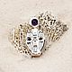 Order Silver pendant with amethyst 'Mask' for good luck. geliar. Livemaster. . Pendant Фото №3