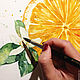 Delicious orange, watercolor. Fine art photographs. Belasla. Online shopping on My Livemaster.  Фото №2