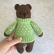 Куклы и игрушки handmade. Livemaster - original item Knitted bear Gustav, knitted toy, teddy bear. Handmade.