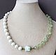 Necklace-choker LILY of prehnite and agate, Chokers, Moscow,  Фото №1