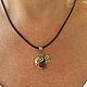 Pendant Leaf like Heart brass amber pendant on a cord around the neck. Pendants. BalticAmberJewelryRu Tatyana. My Livemaster. Фото №4