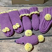 Одежда детская handmade. Livemaster - original item Booties: a set of booties-socks for the baby. Handmade.