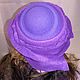 Women's hat made of soft felt lavender Moth. Hats1. Fashion workshop madam YLora. Online shopping on My Livemaster.  Фото №2