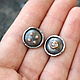 BUTTONS серьги # 3 (алмаз, золото, серебро). Серьги классические. tatoshastar. Ярмарка Мастеров.  Фото №4