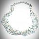 Necklace beads made of aquamarine and silver Silver rain (liquid silver). Necklace. Kseniya Sakharnova. My Livemaster. Фото №5