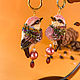 Chrysanthemum Bird Earrings. Earrings. Coffeelena. My Livemaster. Фото №5