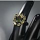 Ring with black Opal and Peridots. Rings. Serebro i kamni. Ярмарка Мастеров.  Фото №5
