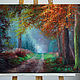 Painting 'In the autumn forest' oil on canvas 50h70 cm, Pictures, Moscow,  Фото №1