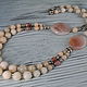 Necklace 'Charm' (angelite, heliolite, agate). Necklace. Magic box. My Livemaster. Фото №4