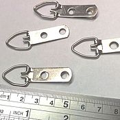 Материалы для творчества handmade. Livemaster - original item D-shaped suspension loop reinforced with 2 holes 50mm x 16mm /100pcs. Handmade.