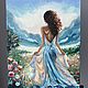 Картина маслом Девушка Загадка. Картины. Картины маслом Art From Nat. Ярмарка Мастеров.  Фото №6